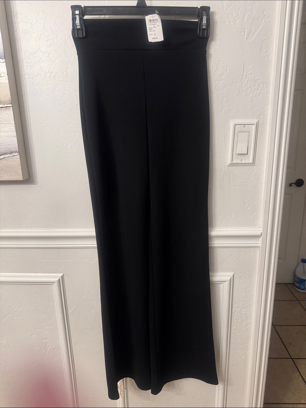 NWT Windsor Black High-Rise Wide-Leg Pants